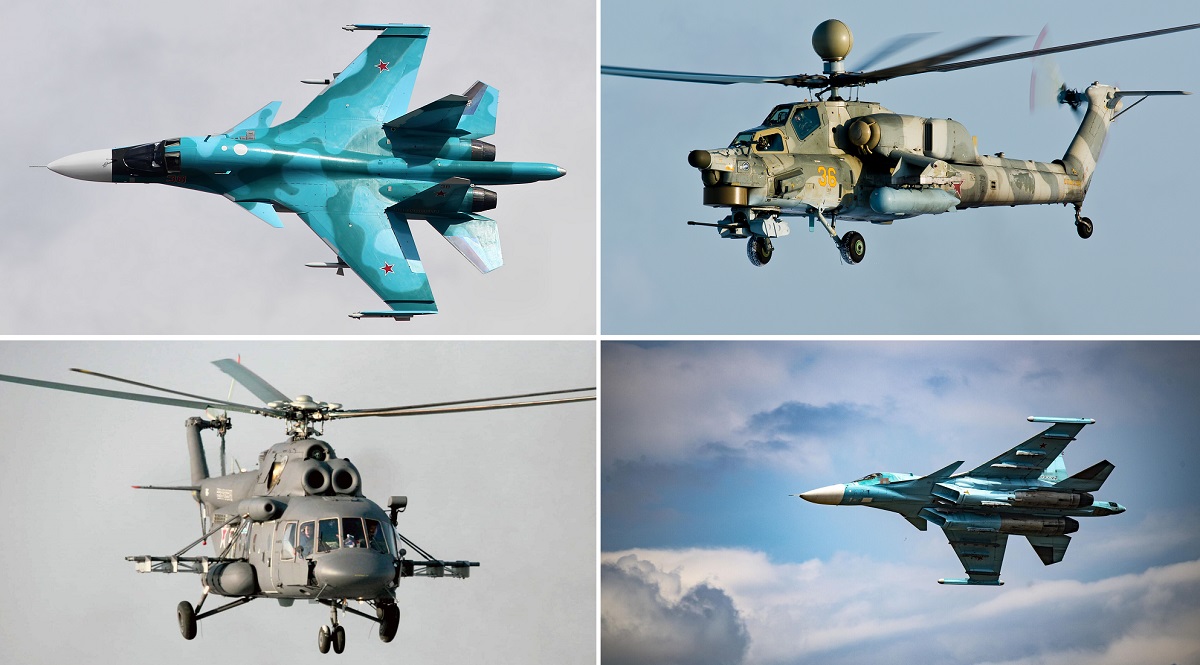 Zestrzelone w Rosji śmigłowce Mi-8, Mi-24 oraz dwa myśliwce Su-34 generacji 4++ o wartości do 100 mln dolarów