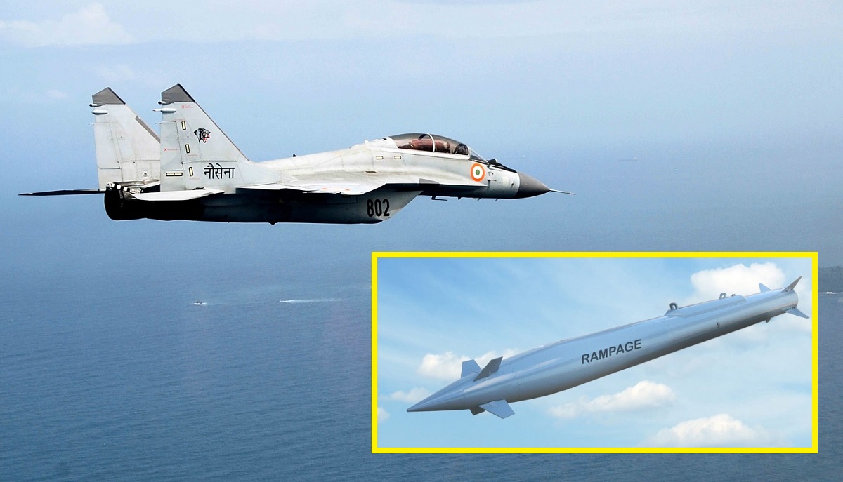 Indie otrzymały izraelskie pociski aerobalistyczne Rampage z głowicą o wadze 150 kg i zasięgu ponad 250 km dla myśliwców MiG-29K