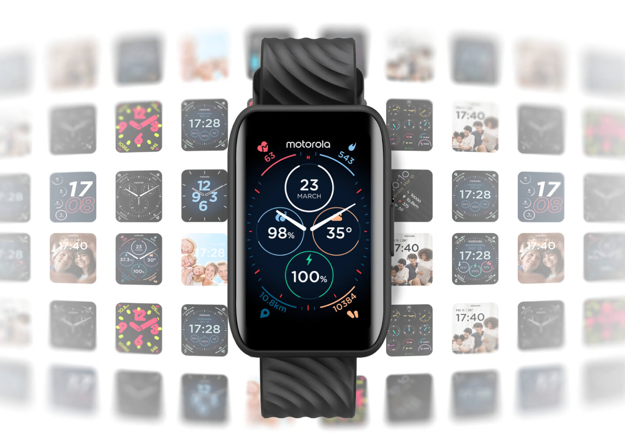 Moto Watch 40: wyświetlacz LCD, ochrona IP67, czujnik SpO2, Moto Watch OS i do 10 dni pracy na baterii za 65 USD.