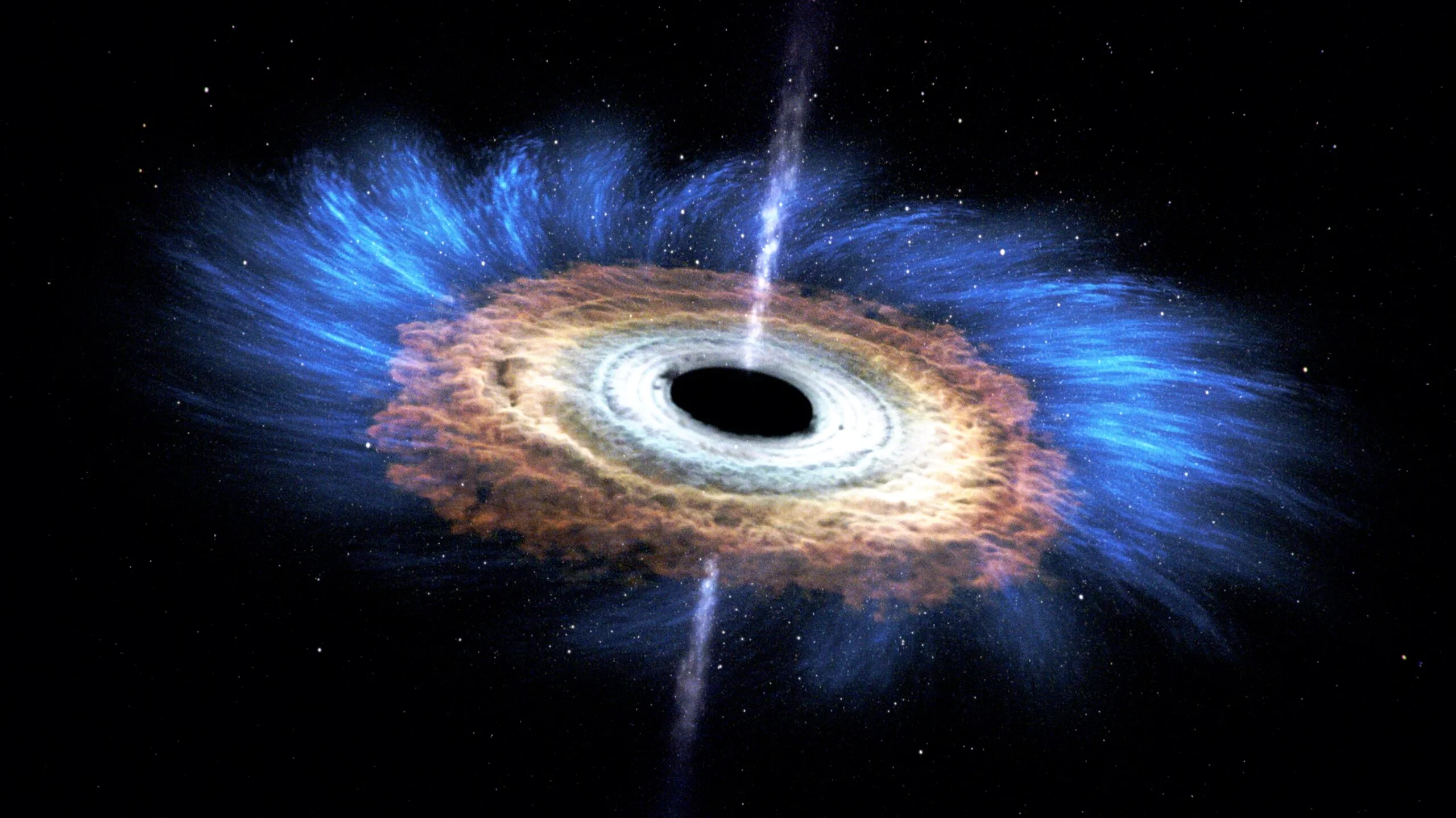 Supermasywna czarna dziura w centrum naszej galaktyki rozrywa i pożera nieznany obiekt X7 o masie około 50 mas Ziemi i prędkości 4 mln km/h