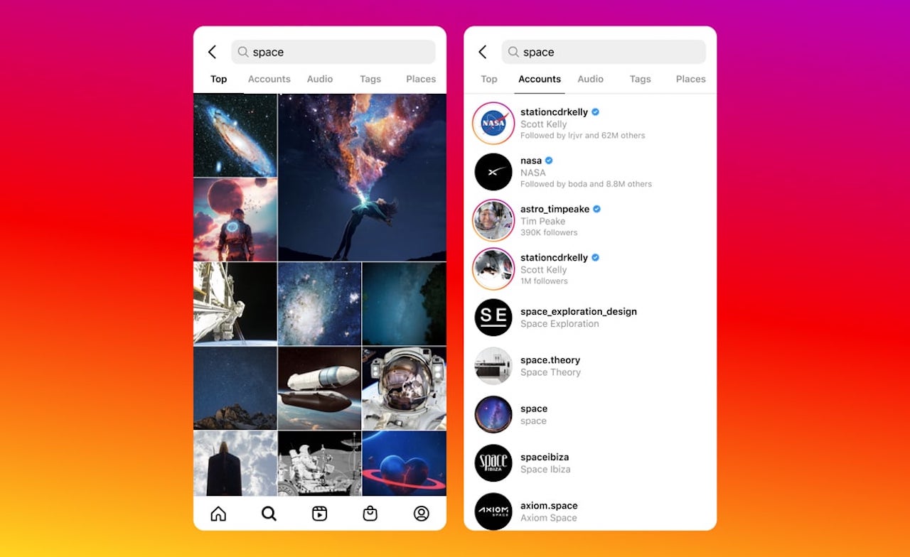Instagram pracuje nad nową wyszukiwarką z ofertami zdjęć i wideo podobną do TikTok