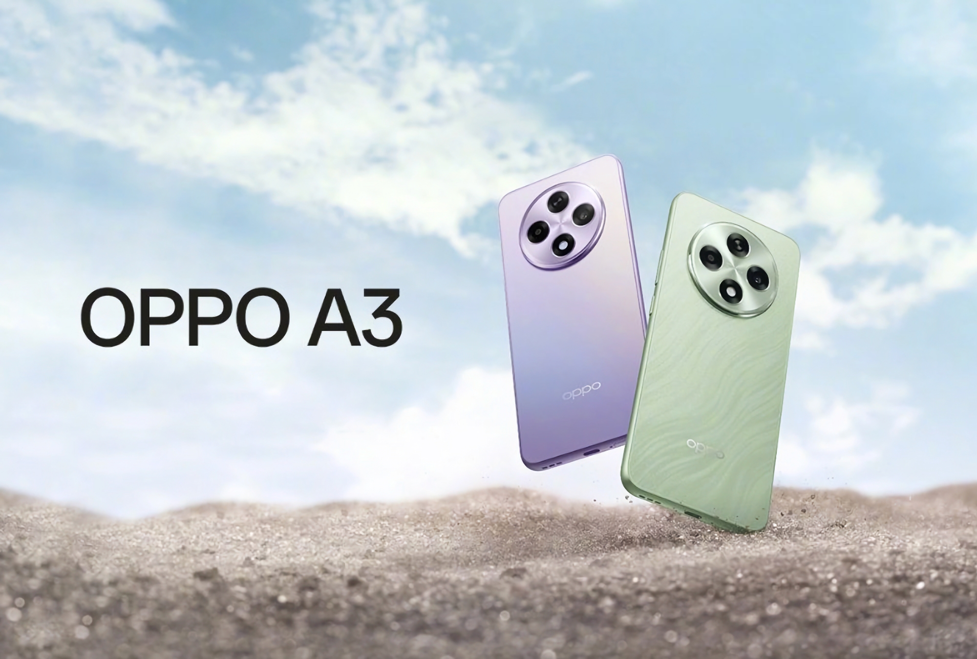OPPO A3: wyświetlacz AMOLED 120 Hz, procesor Snapdragon 695, do 12 GB pamięci RAM, stopień ochrony IP65 i cena od 219 USD