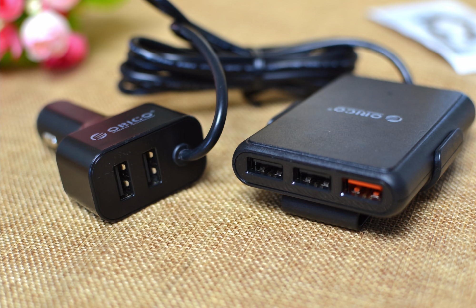 Ładowarka samochodowa Orico z przedłużaczem, pięcioma portami USB i obsługą Quick Charge 3.0 za 16 USD