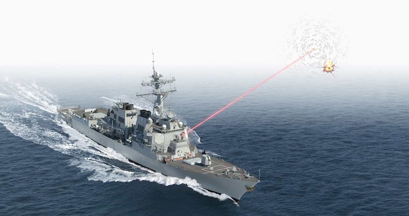 General Atomics, Leidos Dynetics i pięć innych firm opracują dla US Navy broń laserową o mocy do 300 kW