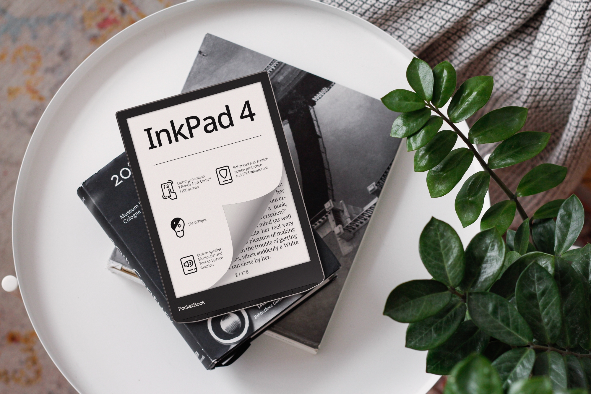 PocketBook InkPad 4: e-book 7,8" z głośnikiem, Bluetooth i ochroną IPX8