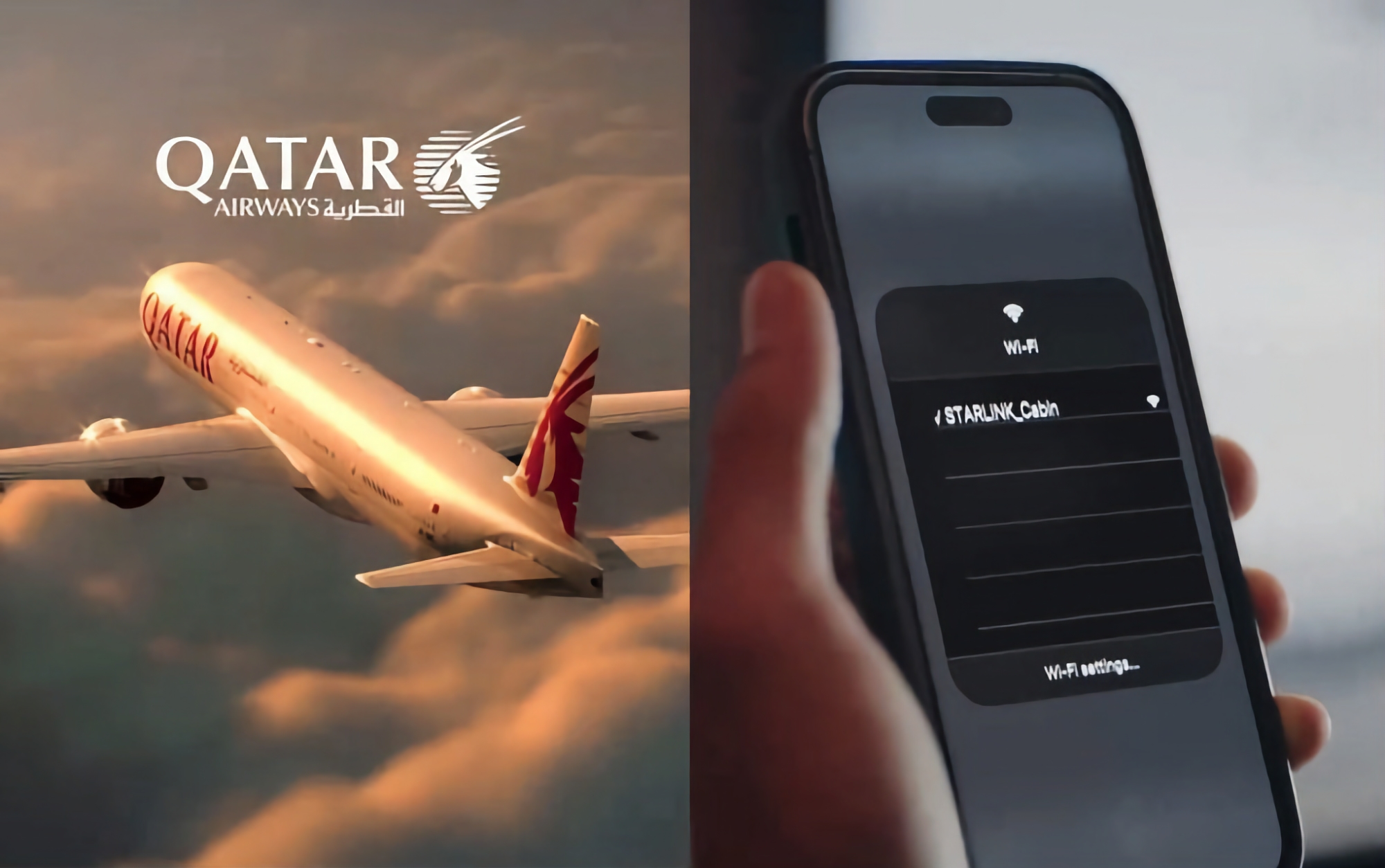 Prędkość do 500 Mb/s na wysokości 13 000 metrów: linie lotnicze Qatar Airways zainstalują internet satelitarny Starlink firmy Ilon Musk w niektórych samolotach Boeing 777-300.