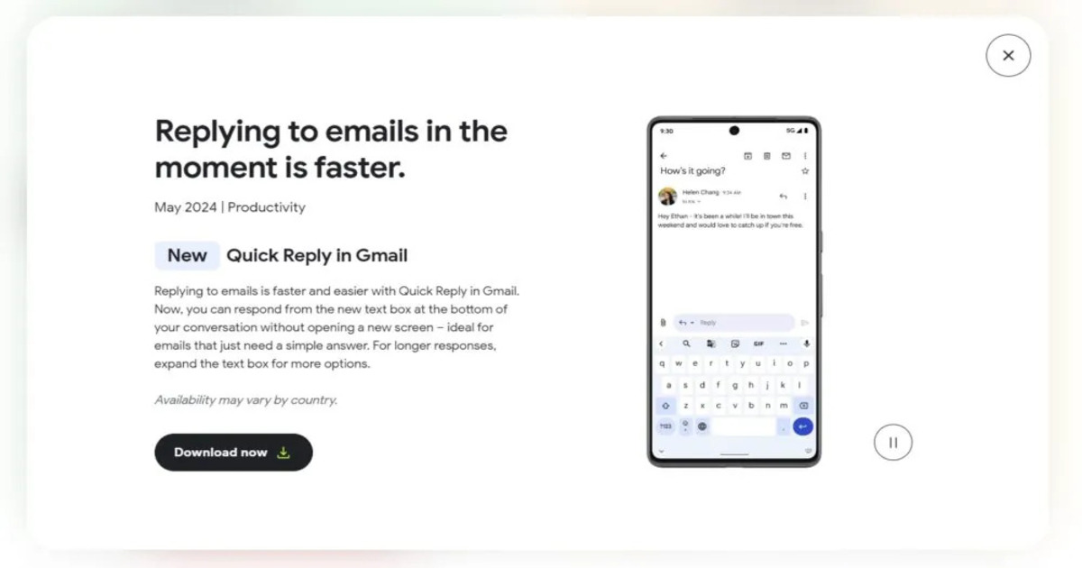 Google wprowadza nową funkcję szybkiej odpowiedzi w Gmailu na Androida