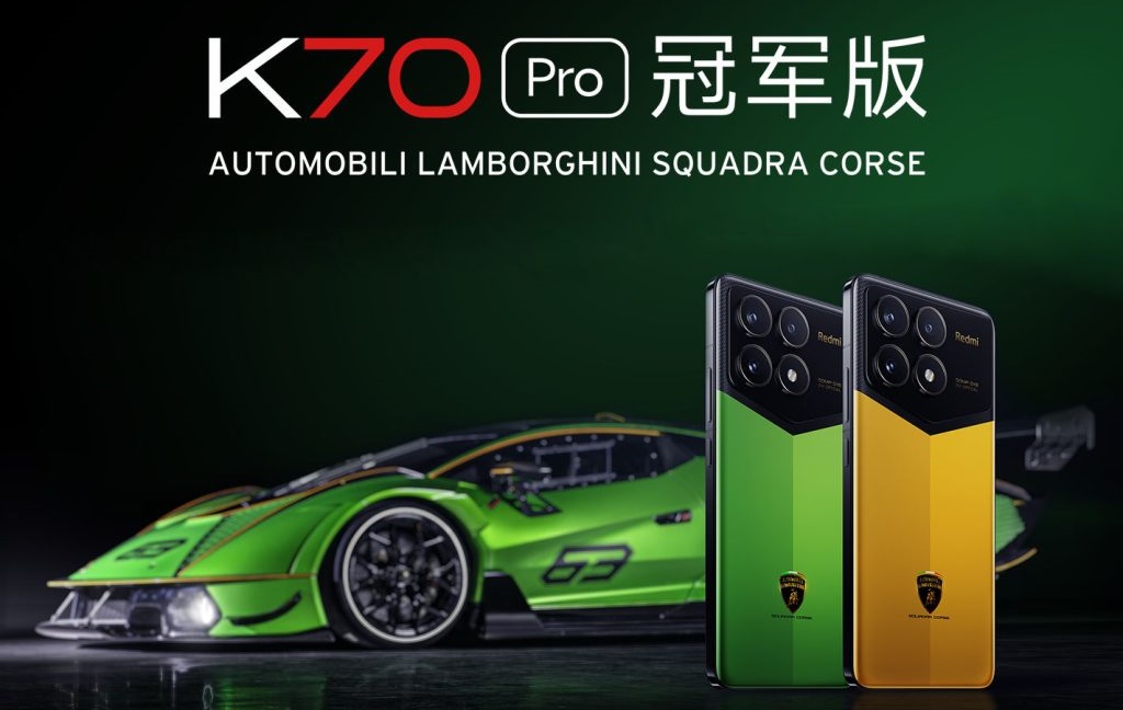 Xiaomi i Automobili Lamborghini SQUADRA CORSE zaprezentowały specjalny Redmi K70 Pro Champion Edition z 1 TB przestrzeni dyskowej.
