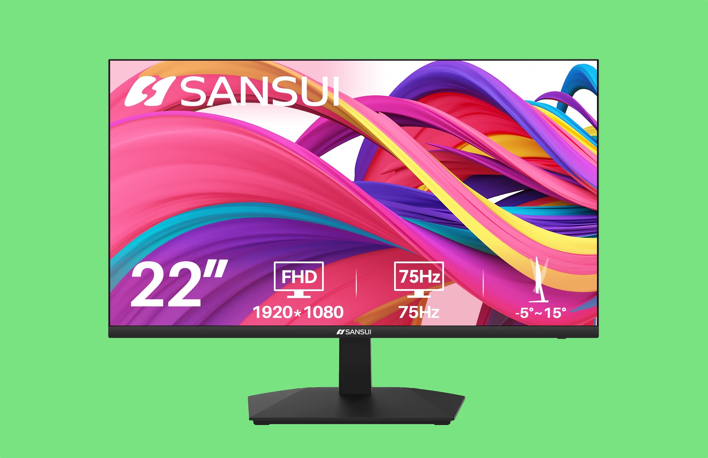 Amazon sprzedaje monitor Sansui 22in, 1080p, 75Hz za $75.98