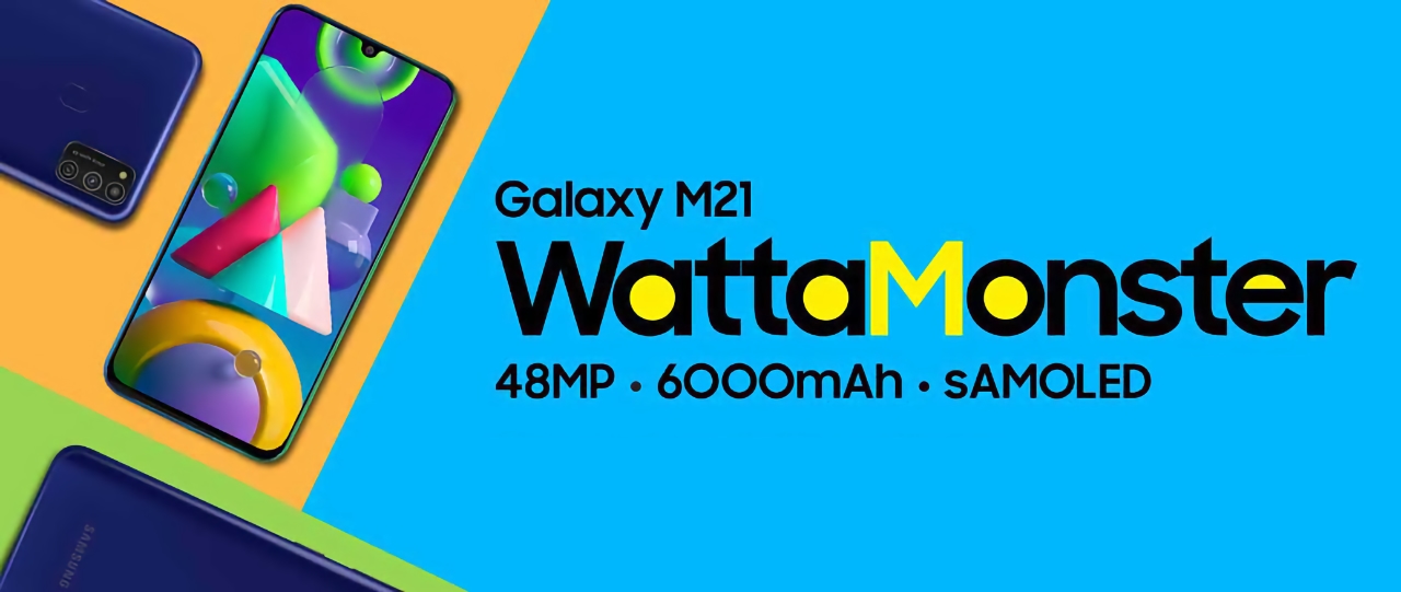 Samsung Galaxy M21: wyświetlacz FHD + AMOLED, układ Exynos 9611, potrójna kamera o 48 MP, bateria 6000 mAh i cena od 166 USD