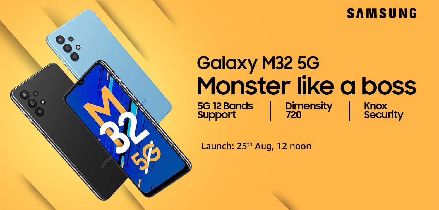 Samsung zaprezentuje Galaxy M32 5G z chipem MediaTek Dimensity 720 i baterią 5000mAh 25 sierpnia