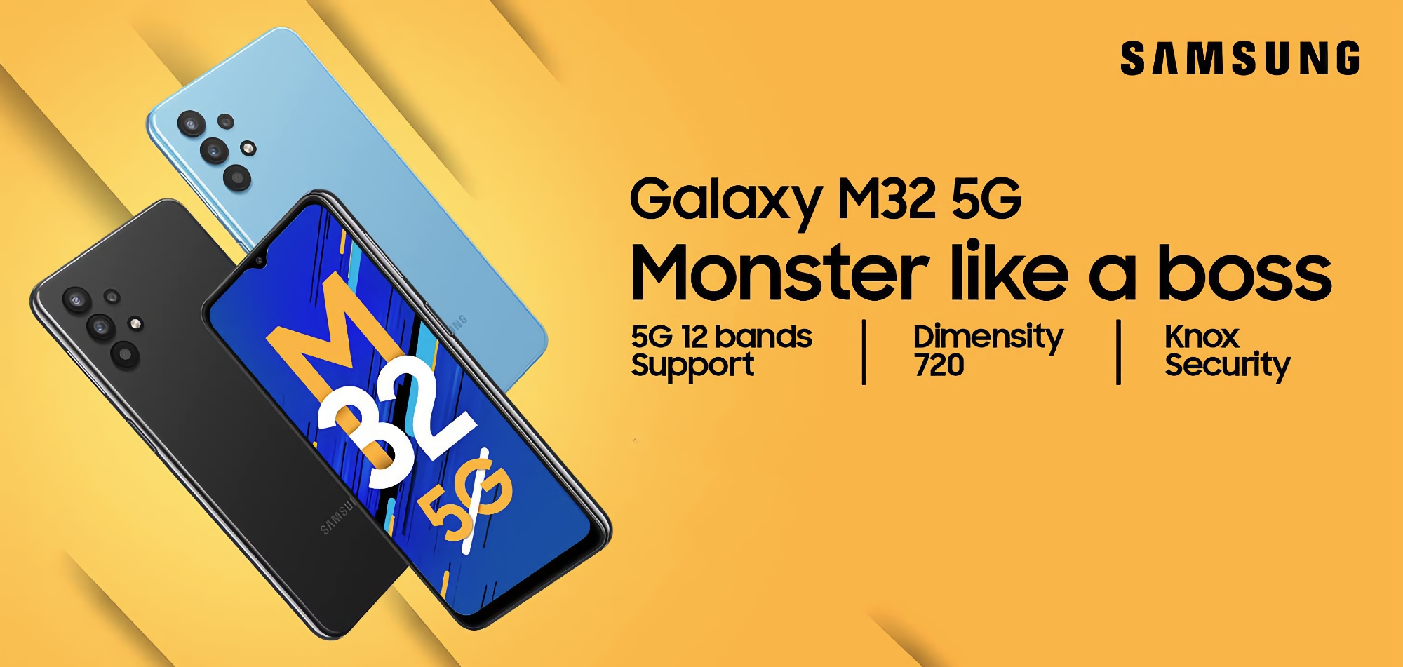Samsung ogłasza Galaxy M32 5G: replika Galaxy A32 5G z MediaTek Dimensity 720 chip, 5000mAh bateria i tag cena od 282 dolarów