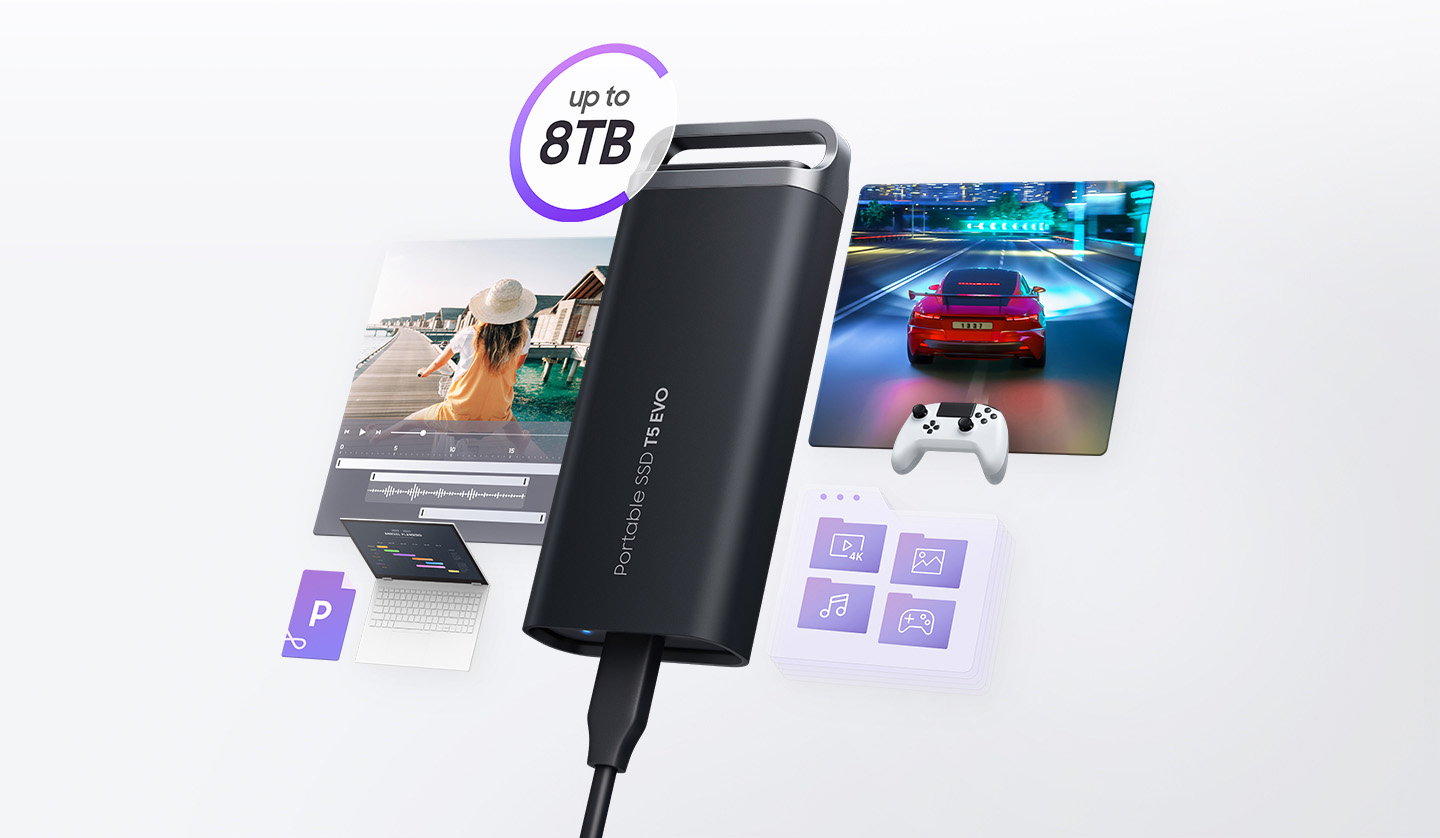Samsung T5 EVO: dysk SSD o pojemności do 8 TB i prędkości transferu danych do 460 MB/s