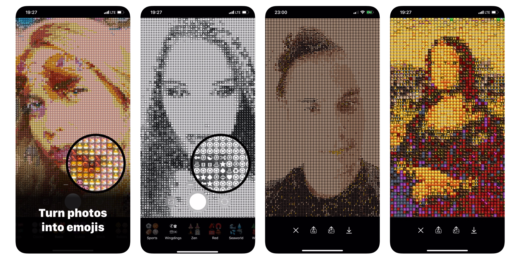 Emojivision aplikacja zamienia  zdjęcia do obrazów Emotikon