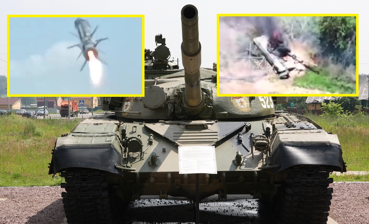 Ukraińskie siły obronne spektakularnie zniszczyły rosyjski czołg T-72A za pomocą trałowca KMT-6 przy użyciu pocisku Javelin.