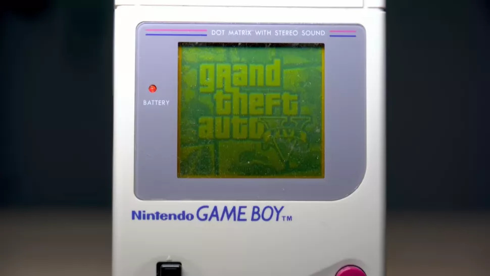 Grand Theft Auto 5 jest uruchamiany na oryginalnym Game Boy