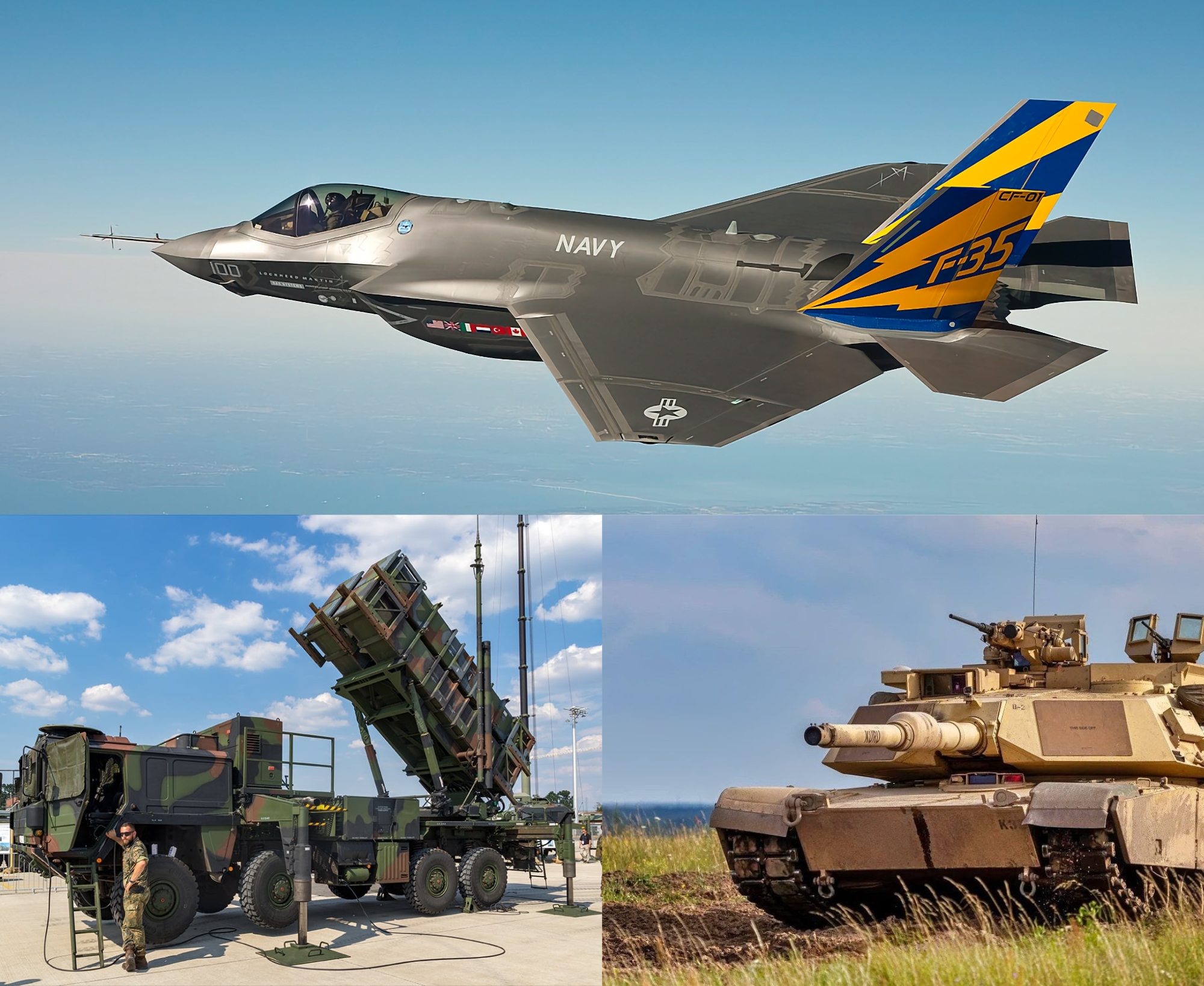 USA udzielają Polsce pożyczki w wysokości 2 mld USD na zakup myśliwców piątej generacji F-35 Lightning II, rakiet Patriot i czołgów Abrams