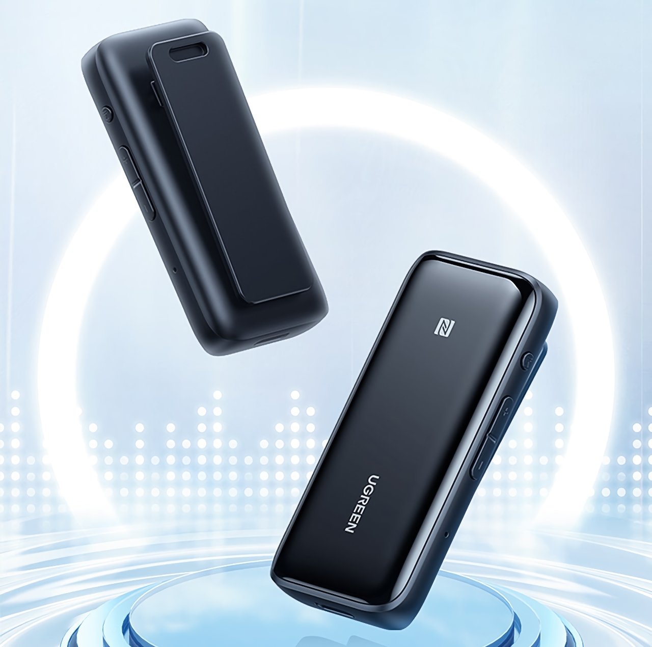 Odbiornik Ugreen Bluetooth z NFC, wbudowanym przetwornikiem cyfrowo-analogowym i obsługą aptX HD za 34 USD