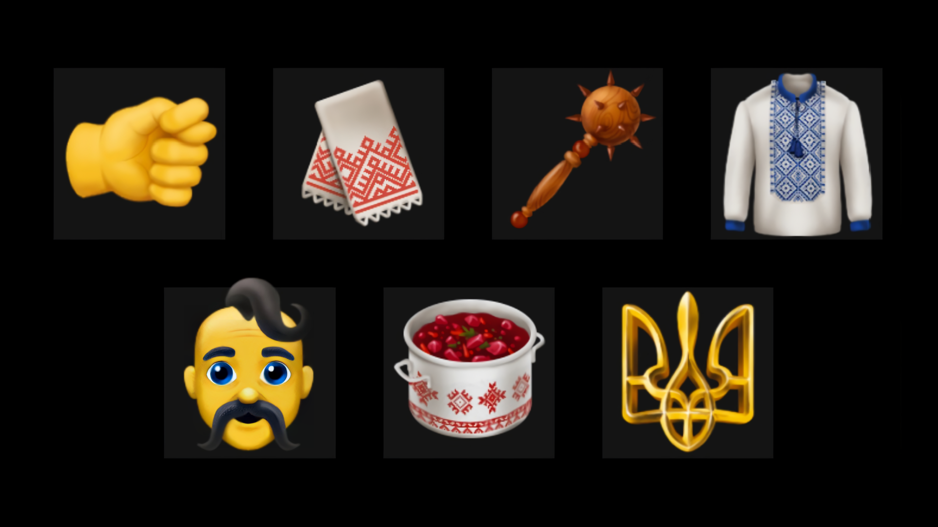 Agencja Hexagon stworzyła ukraińskie emotikony, które mogą pojawiać się na urządzeniach z Androidem i iOS
