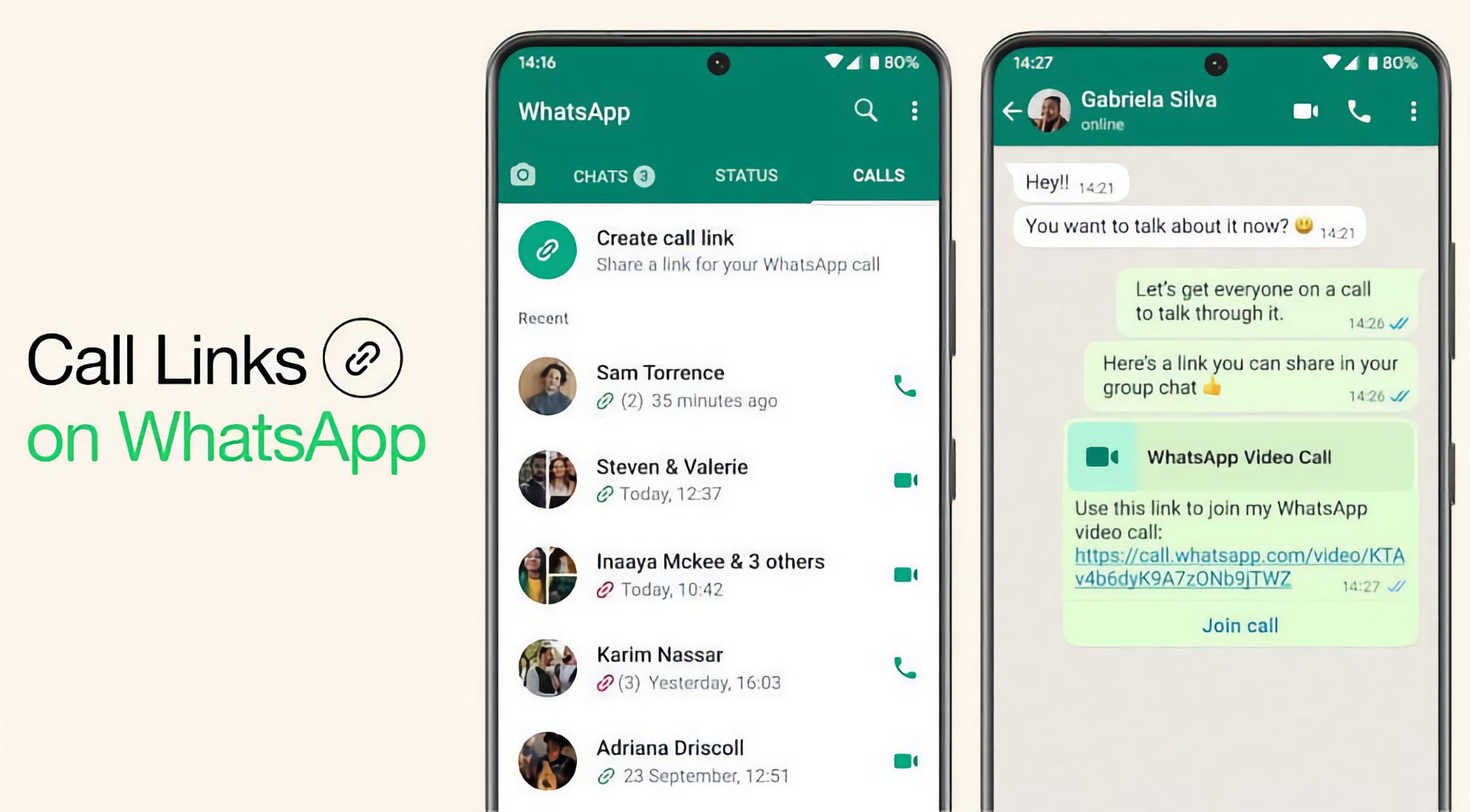 Użytkownicy WhatsApp zaczęli otrzymywać funkcję Call Links, która pozwala połączyć się z rozmową za pomocą linku