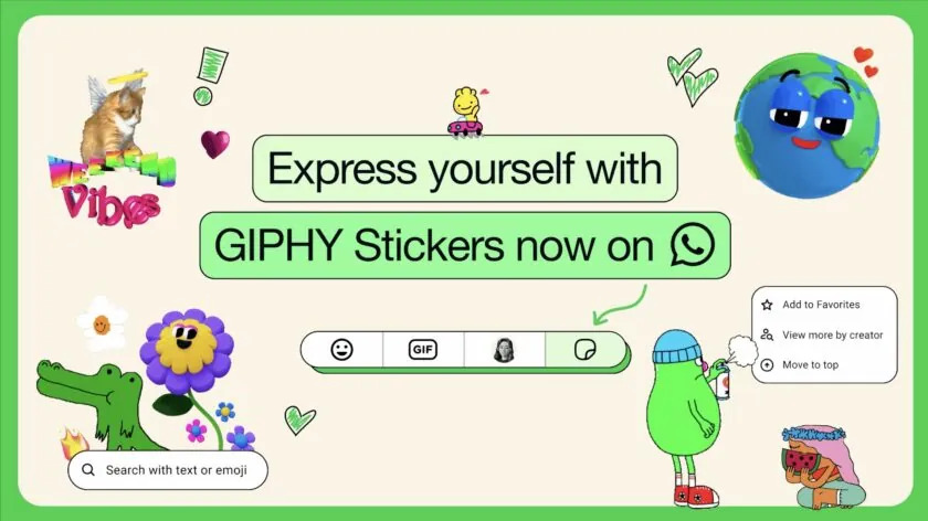 WhatsApp integruje Giphy z ulepszonym wyszukiwaniem naklejek