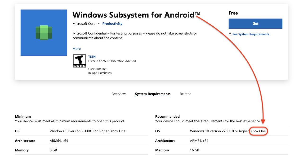 Wsparcie dla aplikacji na Androida z Windows 11 może pojawić się na Xboxie