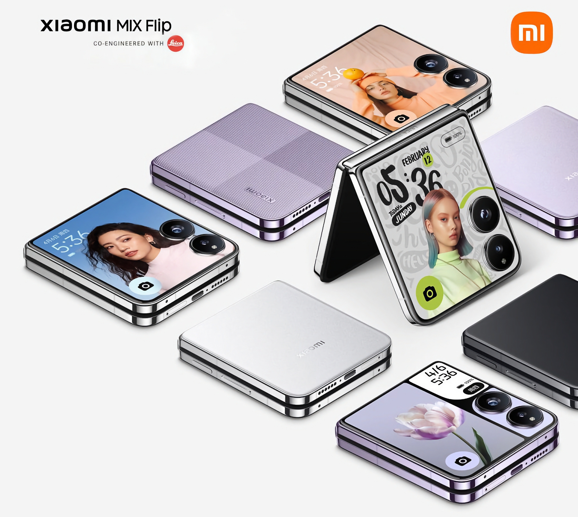 Xiaomi MIX Flip: 4-calowy zewnętrzny wyświetlacz AMOLED 120 Hz, układ Snapdragon 8 Gen 3 i aparat Leica