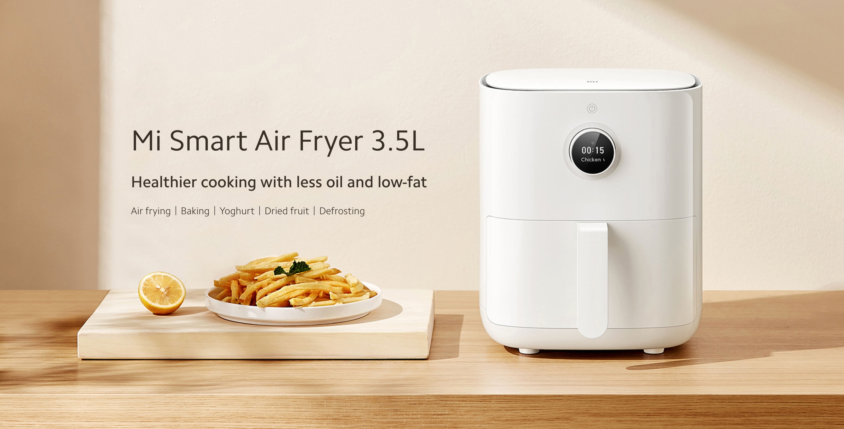 Xiaomi Mi Smart Air Fryer 3.5L: inteligentna frytkownica z Asystentem Google i wsparciem Amazon Alexa za 99€