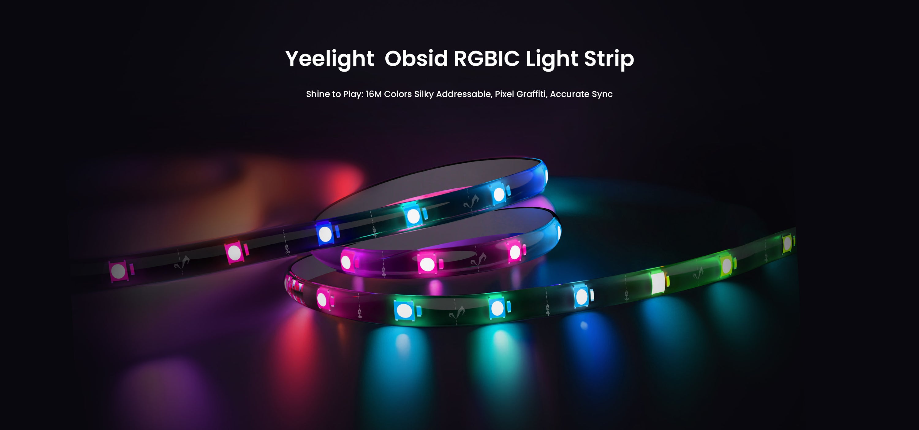 Firma Yeelight zapowiedziała taśmę Obsid RGBIC LED Light Strip, która może synchronizować się z muzyką i grami.