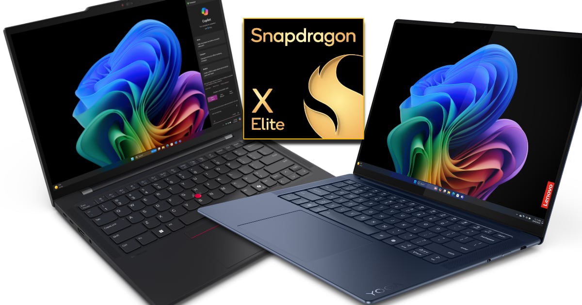 Lenovo prezentuje dwa laptopy oparte na procesorze ARM Snapdragon X Elite z obsługą Copilot+