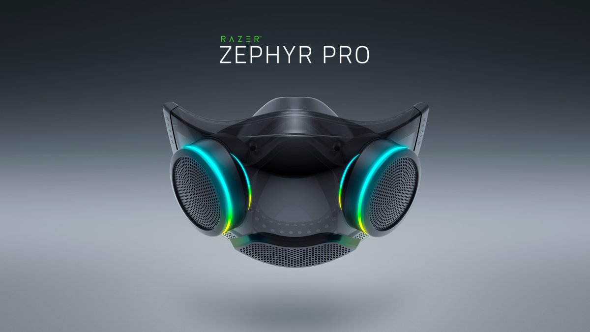 Razer wprowadził osłonę twarzy Zephyr Pro – teraz także z głośnikiem, ale półtora raza droższa