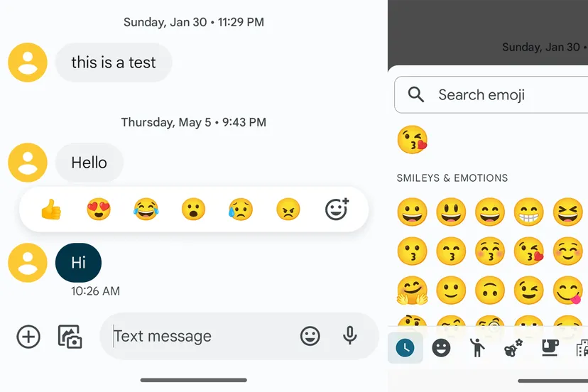 W Wiadomościach Google można teraz odpowiadać na wiadomości za pomocą dowolnego emoji