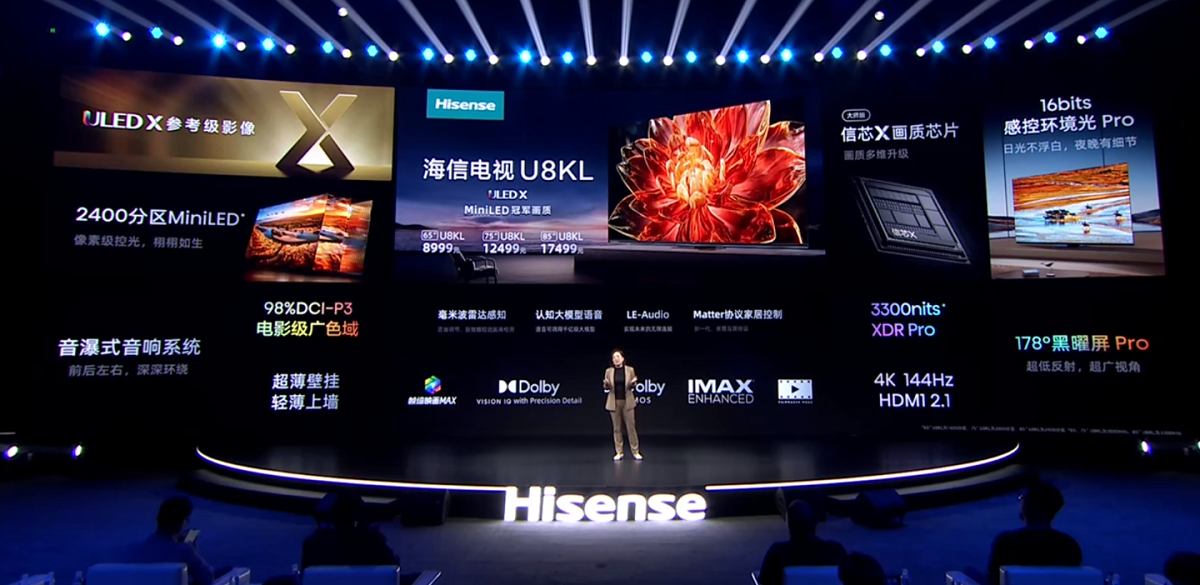 Hisense zaprezentował gamę telewizorów 4K z panelami Obsidian Screen Pro w cenach zaczynających się od 1230 USD