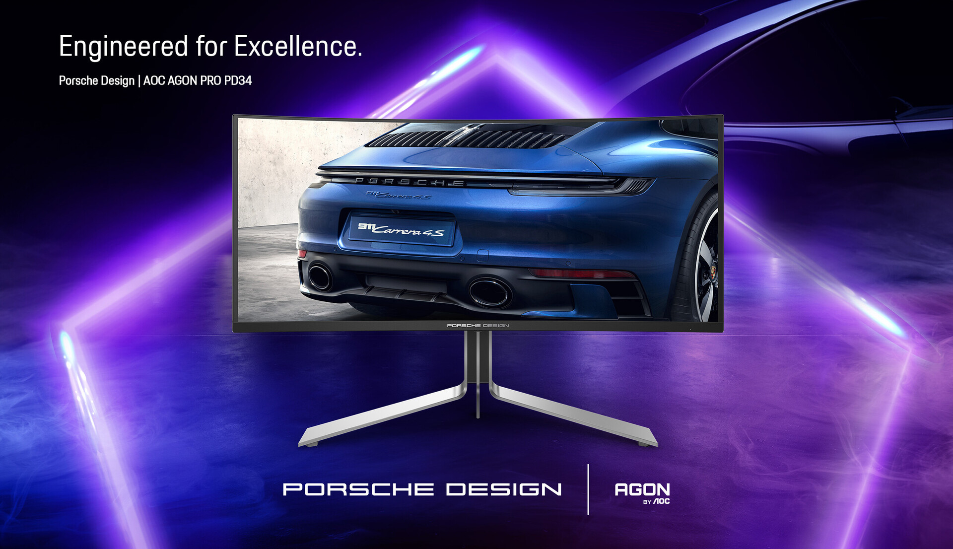 AGON PRO PD34: nowy monitor gamingowy QD-OLED od AOC i Porsche Design oparty na projekcie Porsche 911