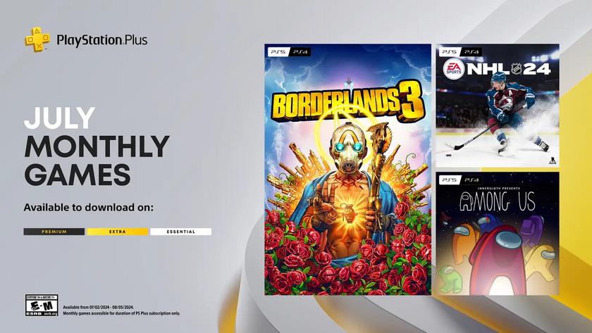 Lipcowe gry PlayStation Plus są już dostępne do pobrania z biblioteki: gracze otrzymają Borderlands 3, NHL 24 i Among Us