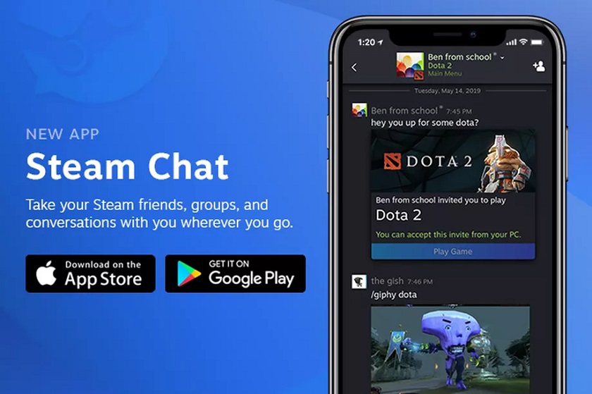 Valve wydała aplikację Steam Chat dla iOS i Androida