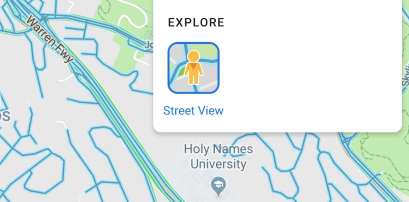 Street View pojawia się w warstwach Google Map  na Androidzie