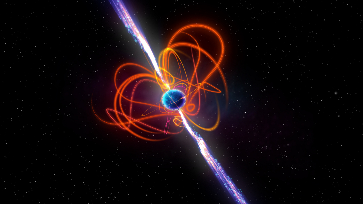 Gwiazda neutronowa z niezwykle silnym polem magnetycznym rozbłysła po tym, jak przyciągnęła i rozerwała na strzępy asteroidę.