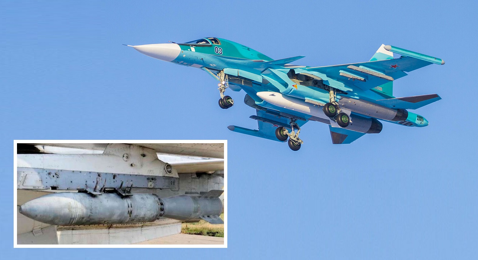 Rosyjski myśliwiec Su-34 przypadkowo zrzucił na Biełgorod bombę betonową BetAB-500 SHP