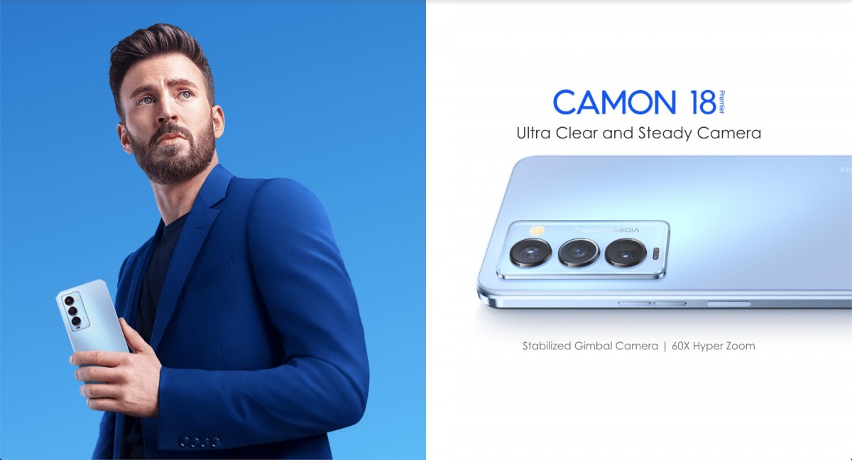 Tecno Camon 18 Premier - Helio G96, Android 12, 5x zoom, optyczna stabilizacja i ekran 120Hz AMOLED