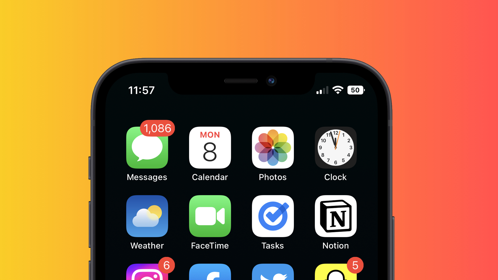iOS 16 pokazuje teraz procent naładowania na wskaźniku baterii