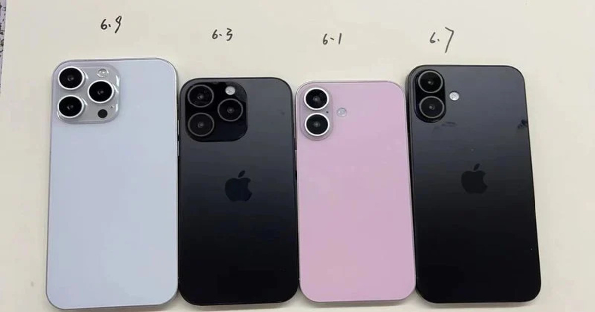 Porównanie rozmiarów: Manekiny z linii iPhone 16 odsłonięte