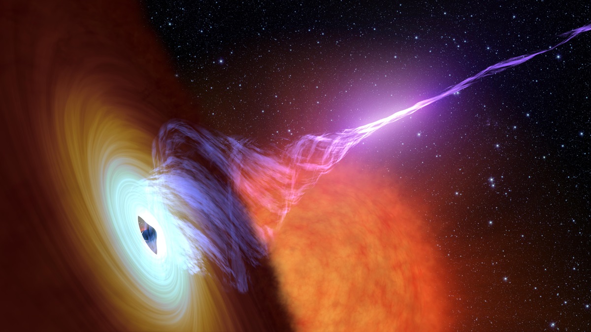 Strumienie z czarnych dziur mogą zmieniać kierunek w podobny sposób jak broń laserowa Gwiazdy Śmierci