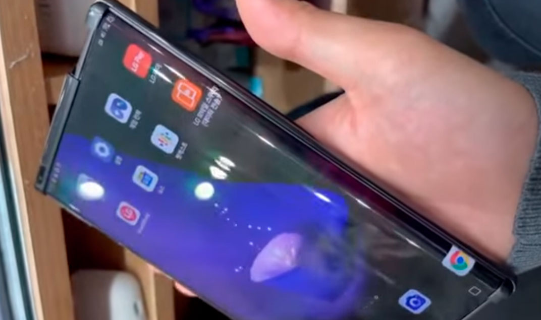 Prototyp telefonu LG Rollable uchwycony na wideo