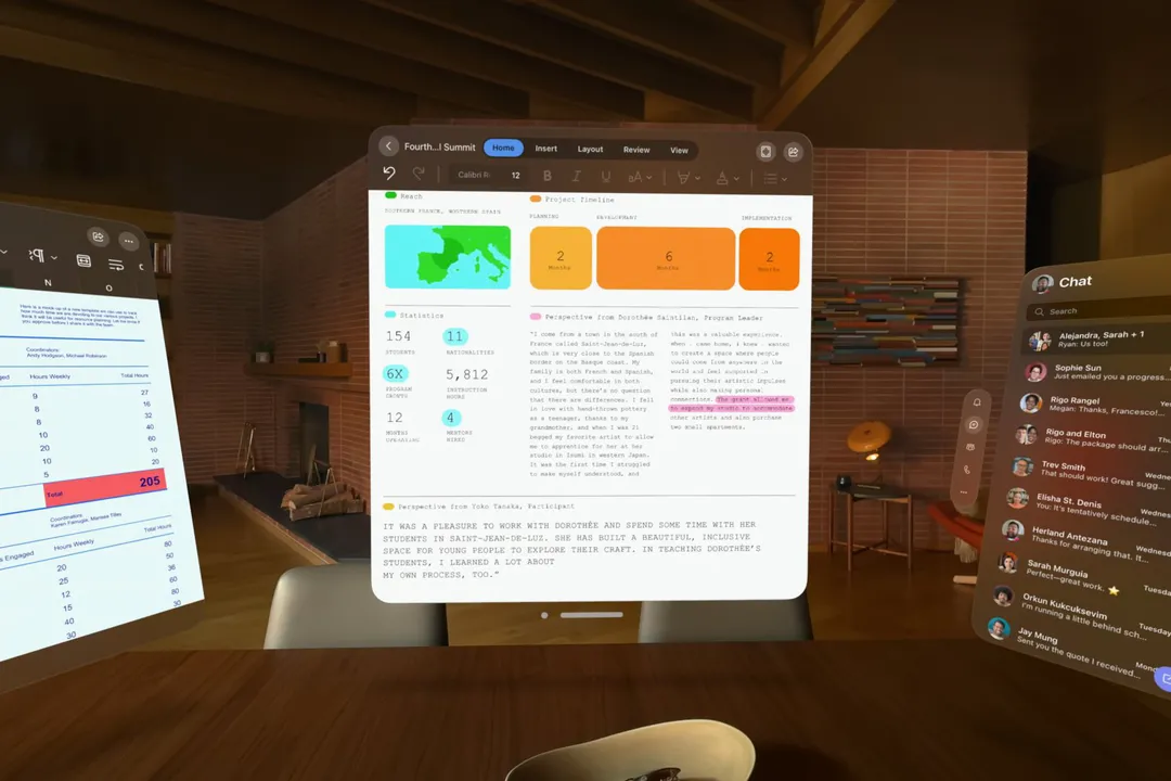 Microsoft Word, Excel i Teams otrzymają natywne wersje dla Apple Vision Pro