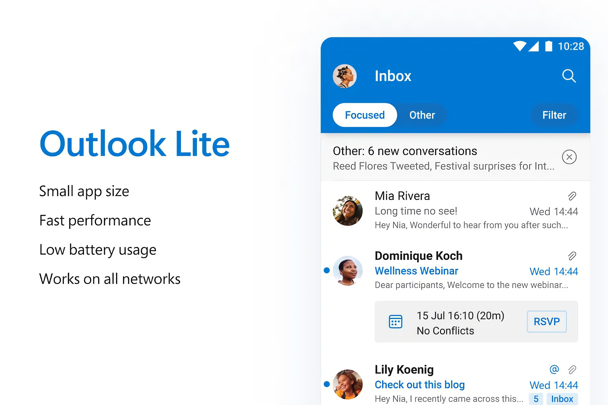 Microsoft wydał Outlook Lite dla użytkowników Androida, aplikacja waży tylko 5 MB