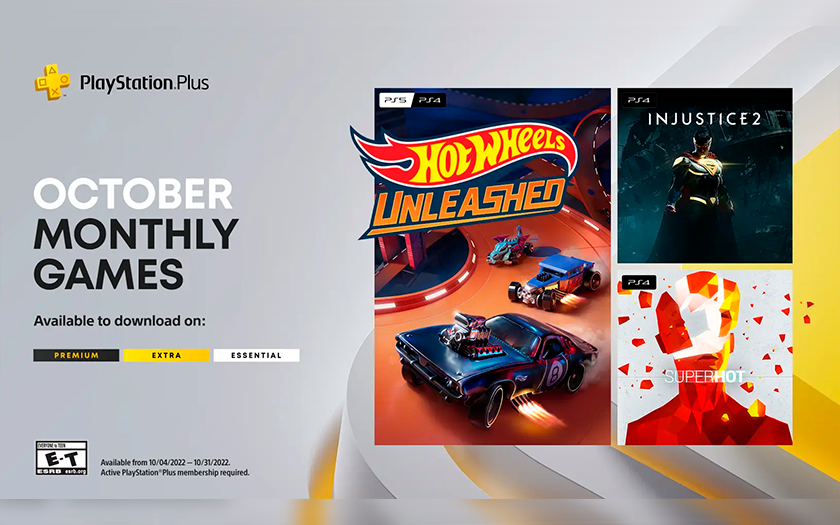 Hot Wheels Unleashed, Injustice 2 i Superhot: gry, które abonenci PlayStation Plus otrzymają w październiku