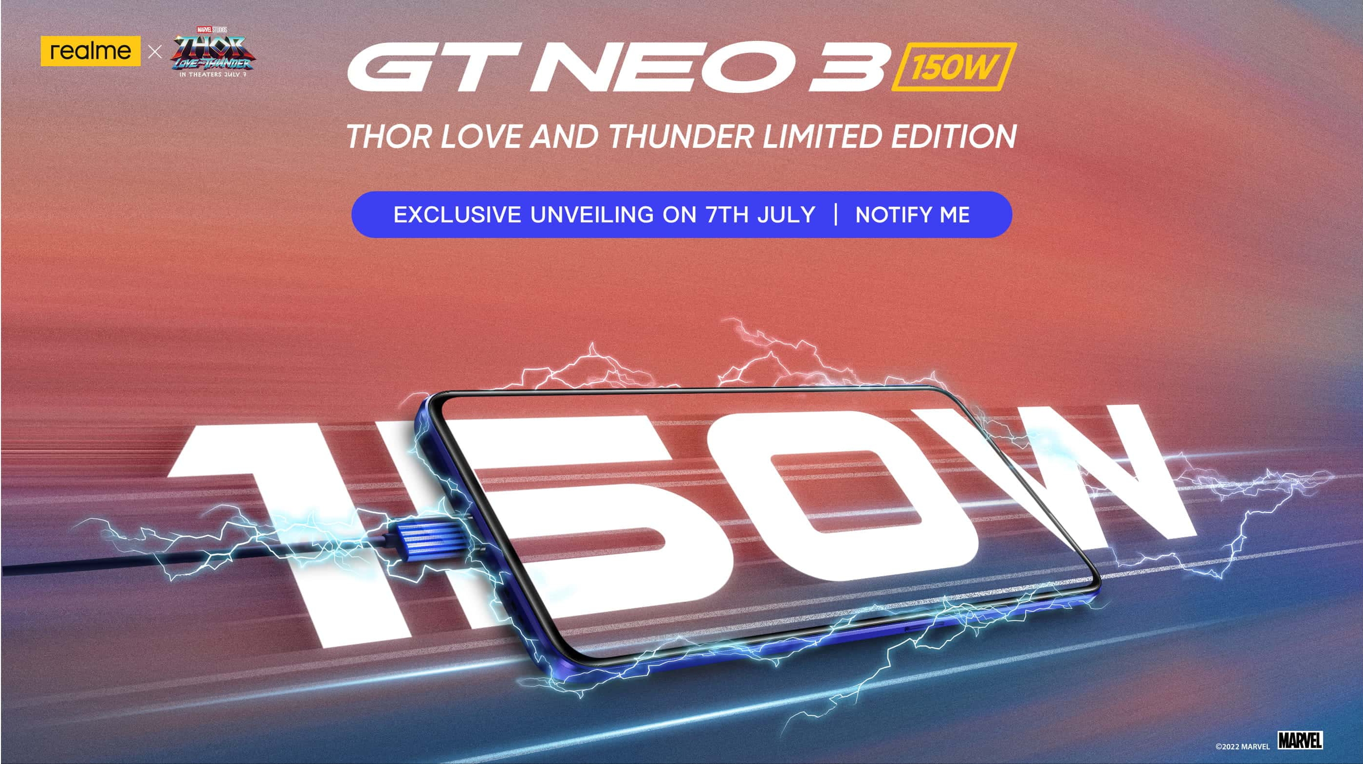 7 lipca realme wyda specjalną wersję realme GT Neo 3, aby uczcić premierę Thor: Love and Thunder