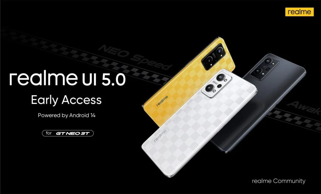 realme GT Neo 3T otrzymał wersję beta realme UI 5.0 z systemem operacyjnym Android 14