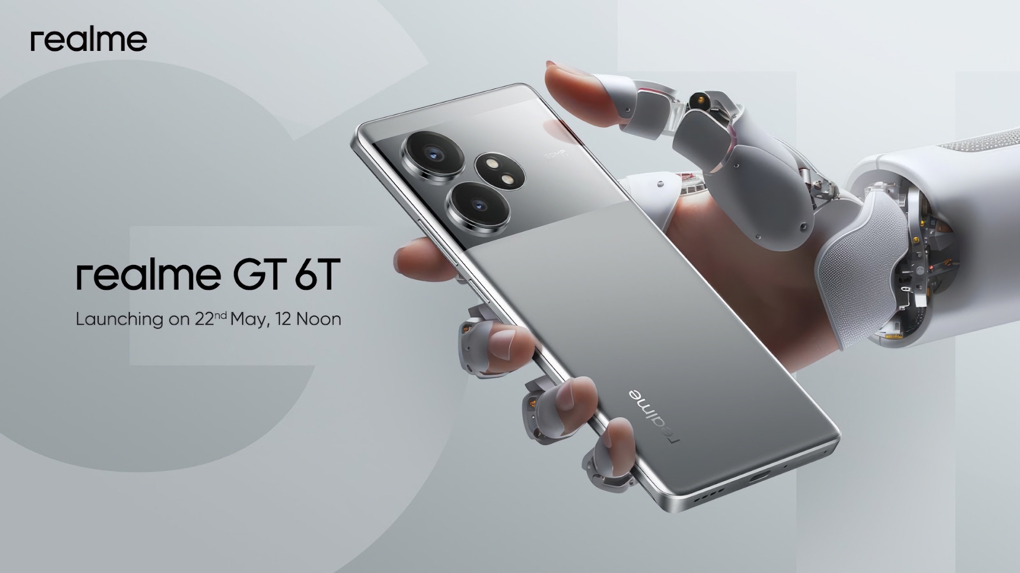 To już oficjalne: realme GT 6T z ekranem OLED 120 Hz, układem Snapdragon 7+ Gen 3 i baterią 5500 mAh zadebiutuje 22 maja.